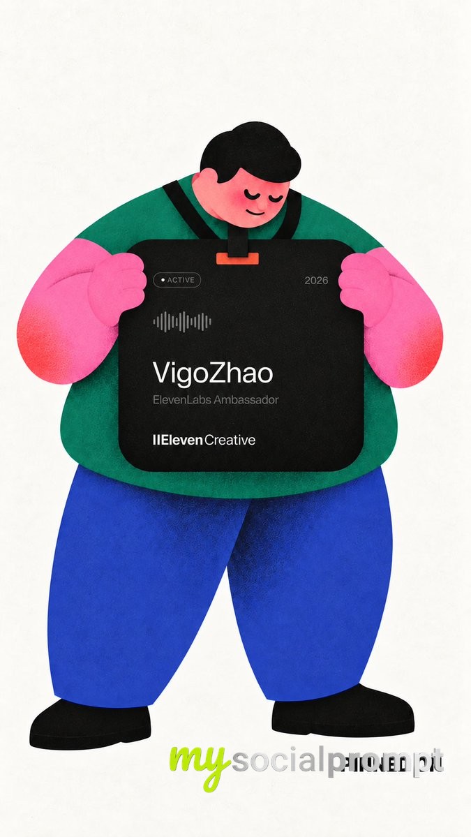 Editorial Character Poster: Geometric Flat Illustration with Monumental Tag