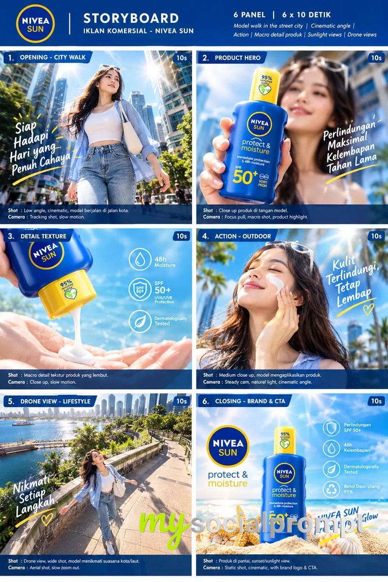 Cinematic Sunscreen Commercial Still: Photorealistic Coastal Beauty in 9:16 AI image prompt