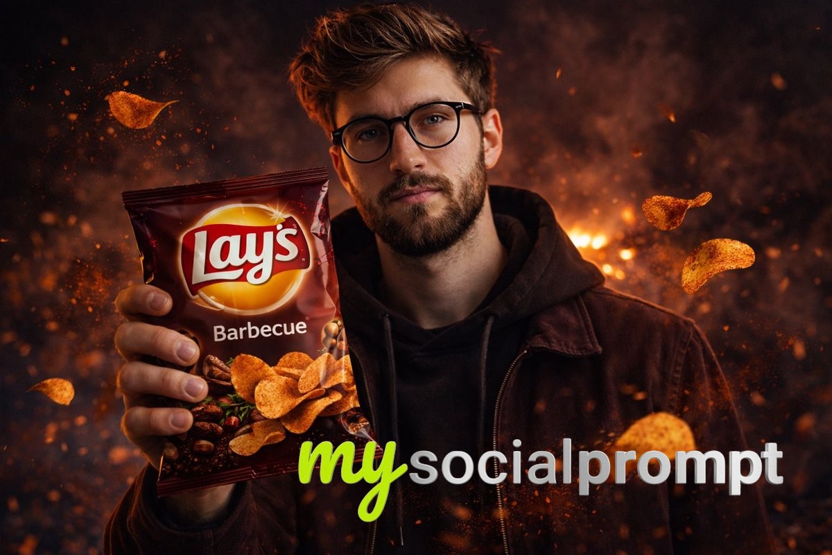 Cinematic Lay’s Chip Advertising Portrait With Hyper-Realistic Motion and Golden Lighting image 3