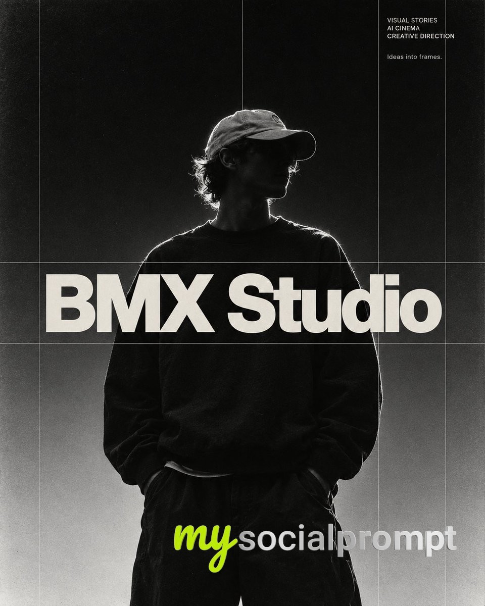 Monochrome Editorial Poster: Cinematic Backlighting & Oversized Typography