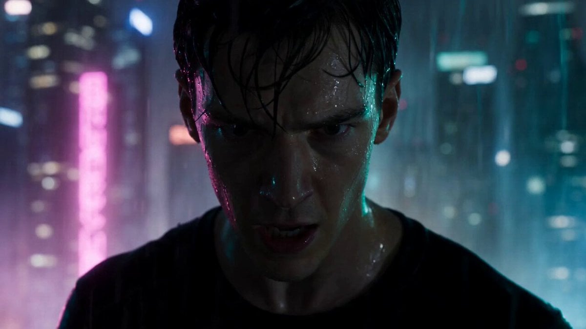 Cinematic VFX: Lightning Elemental Transformation on Rain-Soaked Rooftop