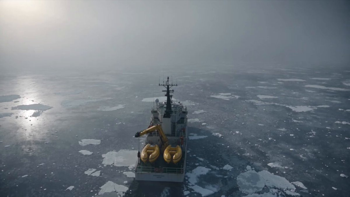 Cinematic Arctic Kaiju Battle: Ice Dragon vs. Mechanical Crab