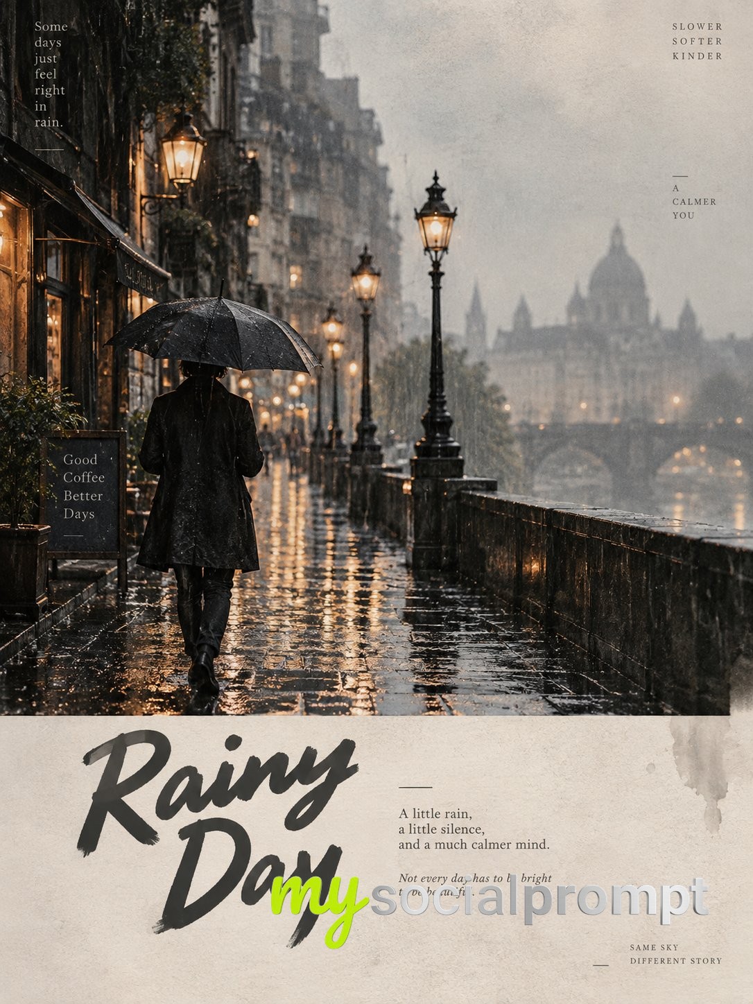 Minimal Editorial Poster With Hand-Lettered Titles