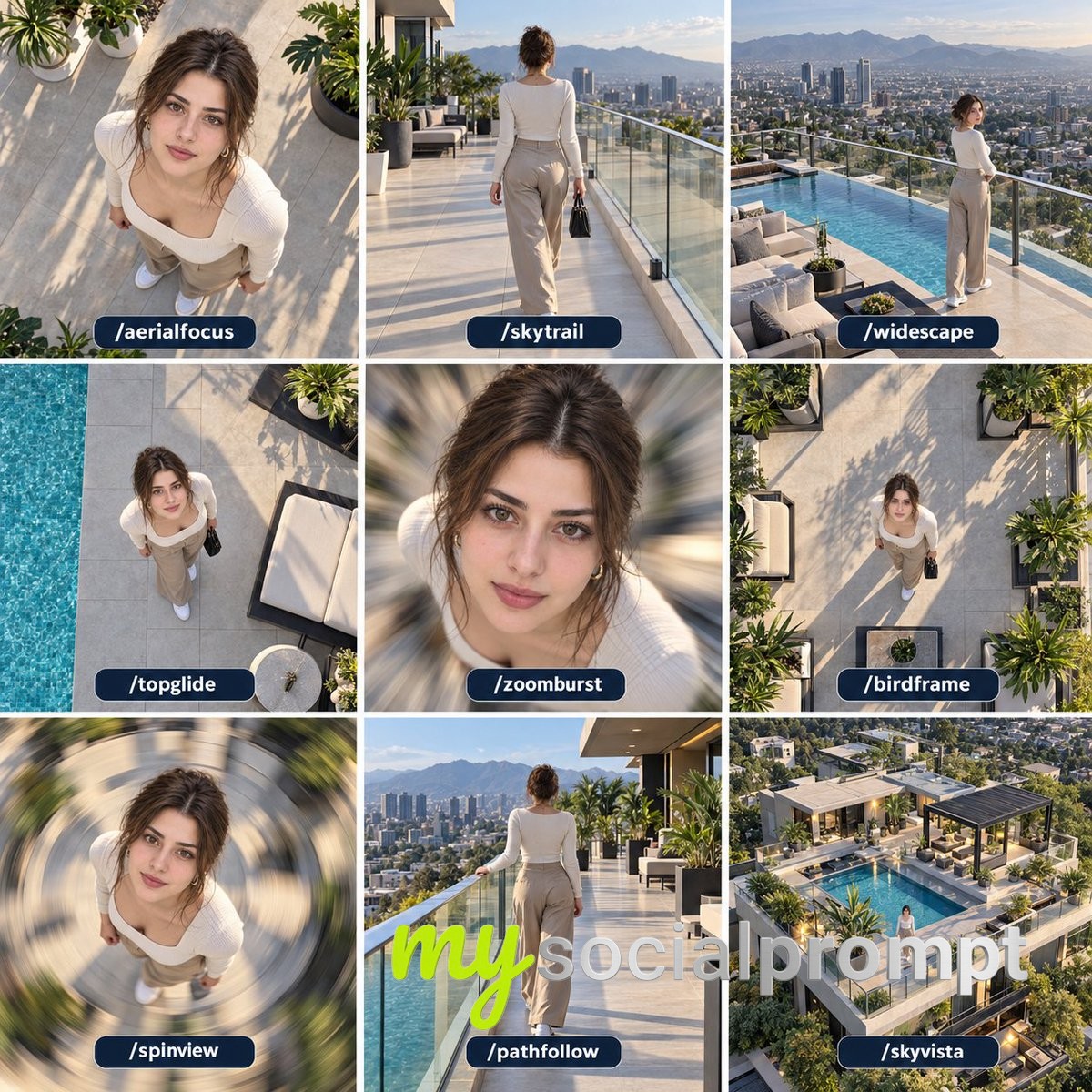 Cinematic Rooftop Identity Contact Sheet