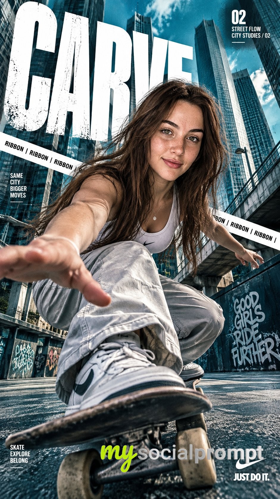 Urban Sports Editorial Poster in Teal