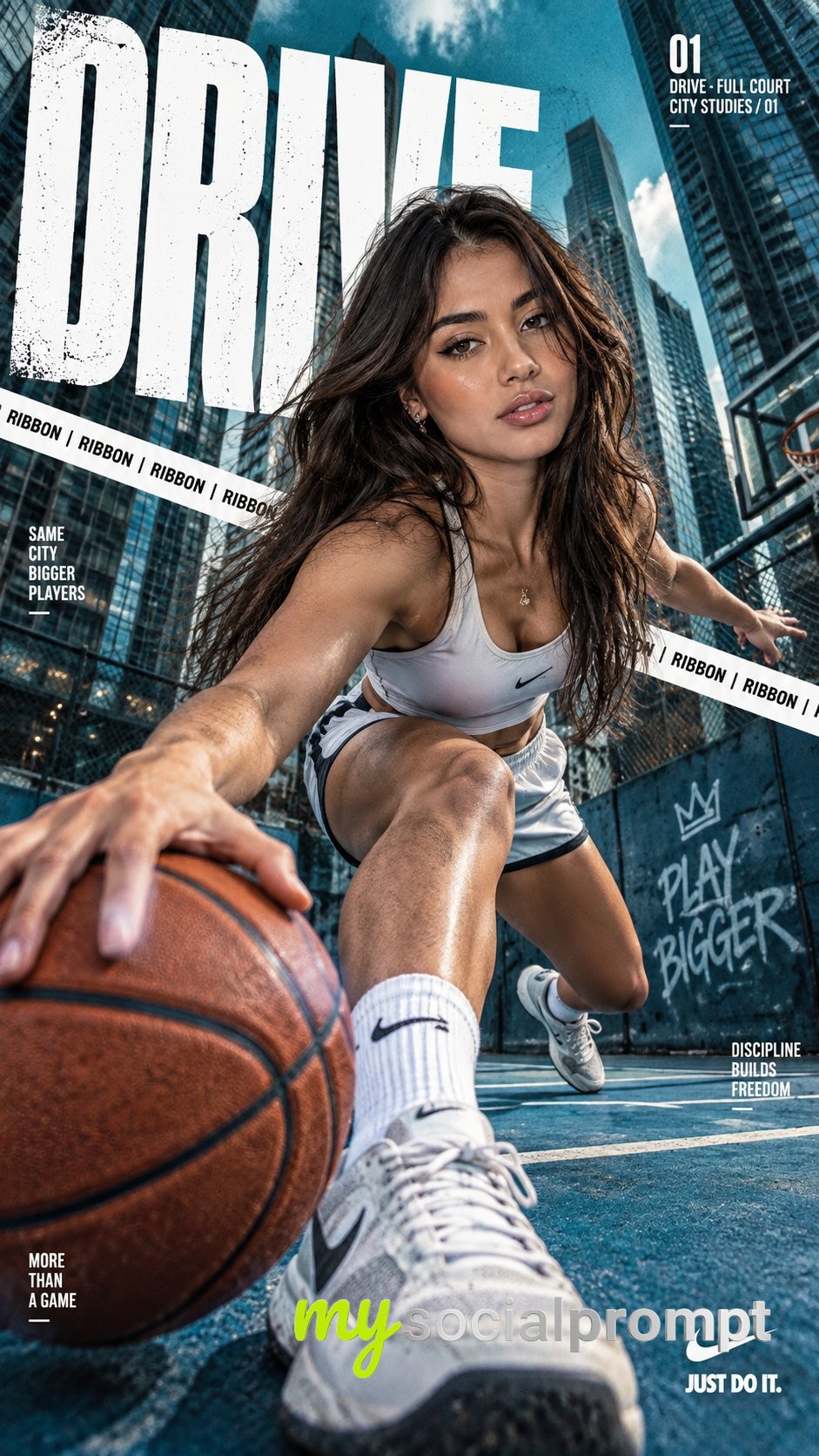Urban Sports Editorial Poster in Teal — image 2