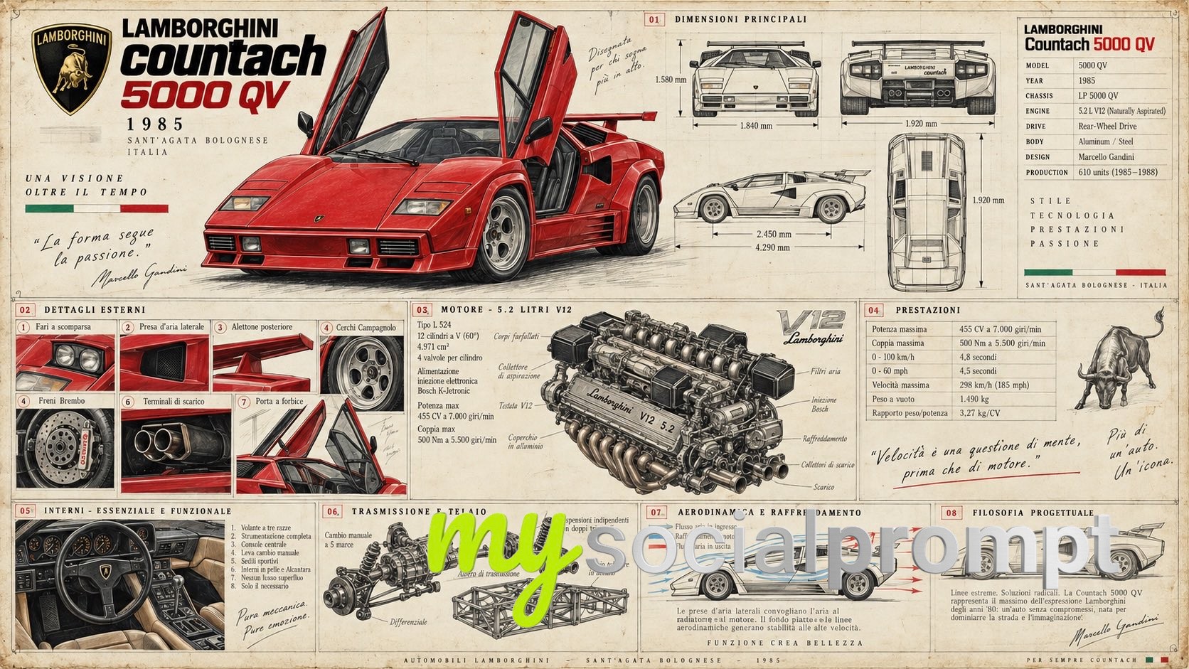 Vintage Supercar Engineering Poster Collection — image 2