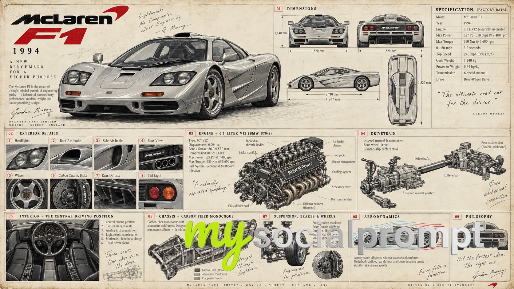 Vintage Supercar Engineering Poster Collection — image 4