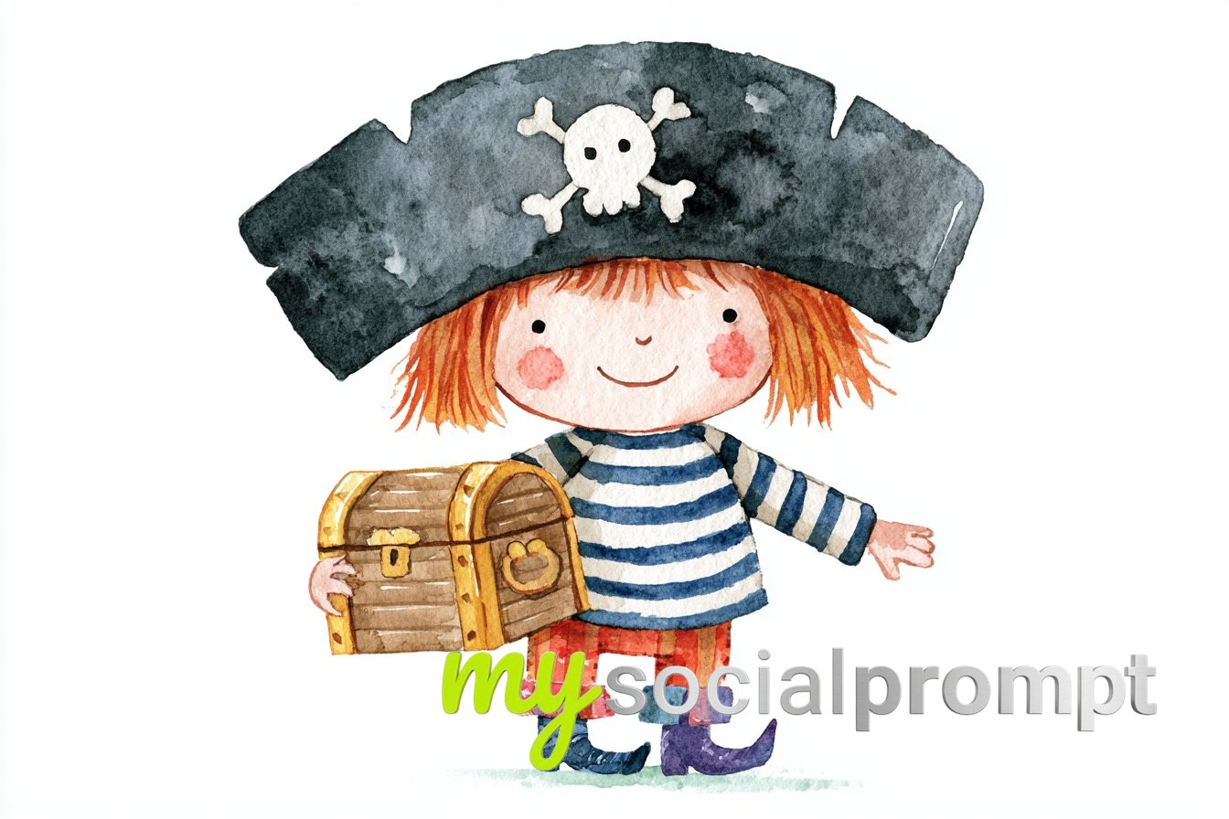Whimsical Watercolor Storybook Characters on White