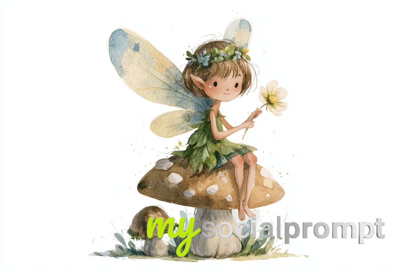 Whimsical Watercolor Storybook Characters on White — image 2