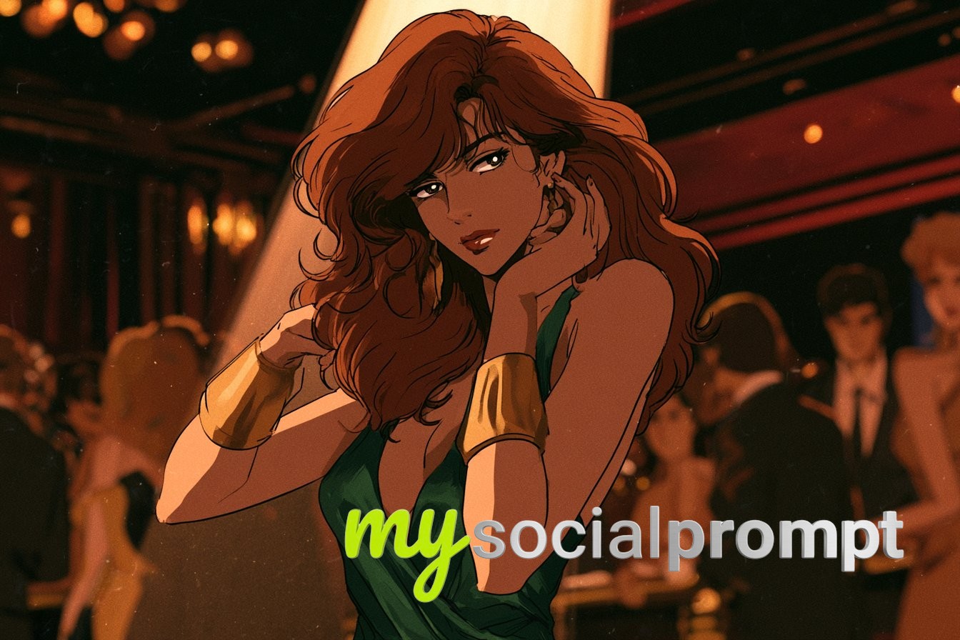 Retro Mafia Anime Noir in an Amber Lounge