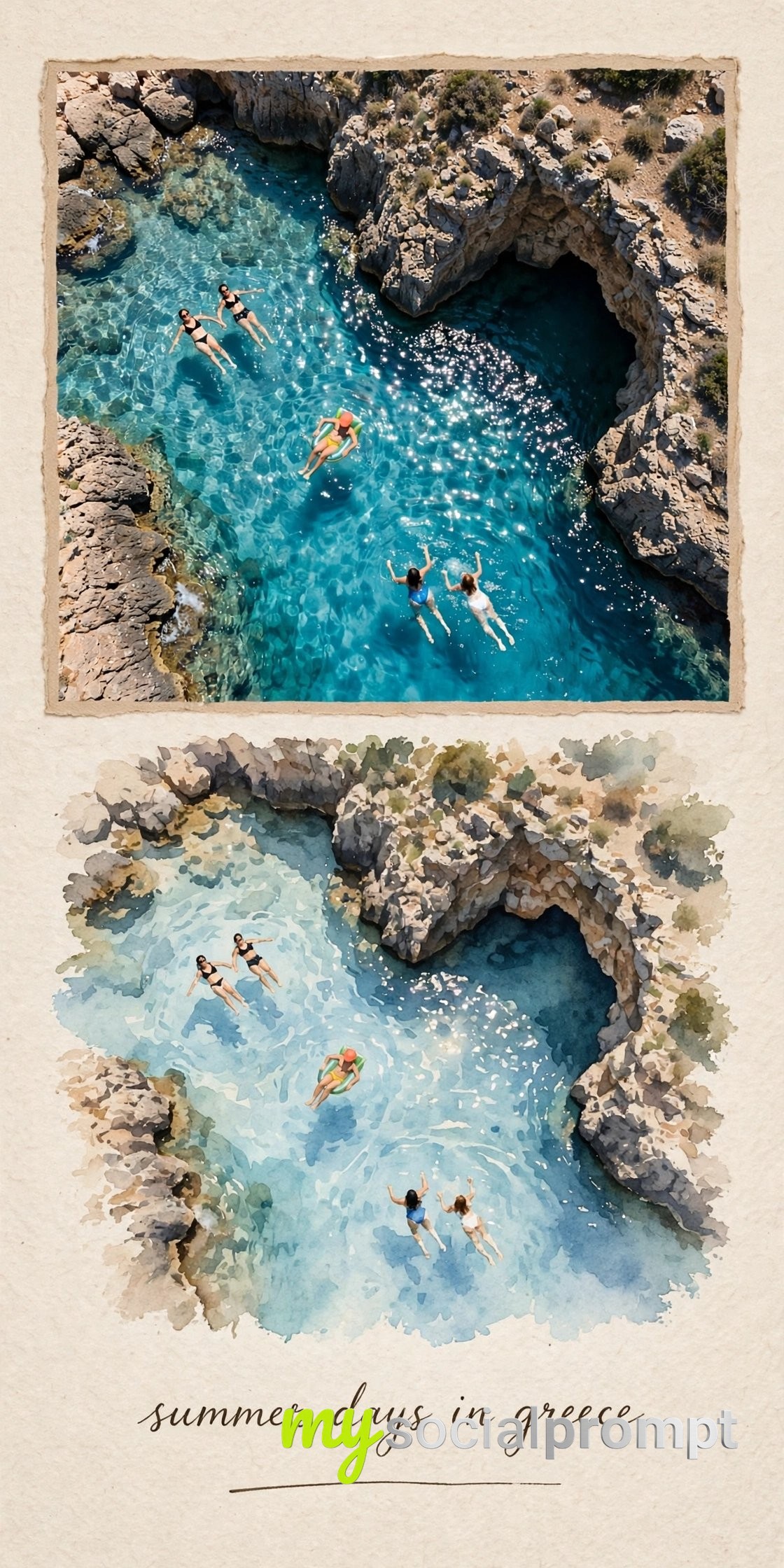 Mediterranean Summer Pool Travel Journal image 1