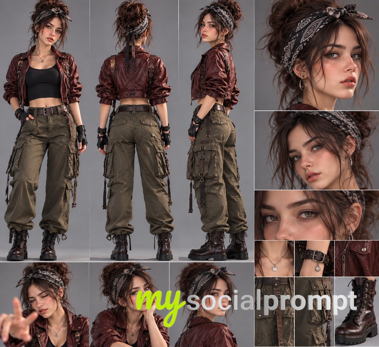 Cinematic Character Sheet With Studio Detail Grid image 4