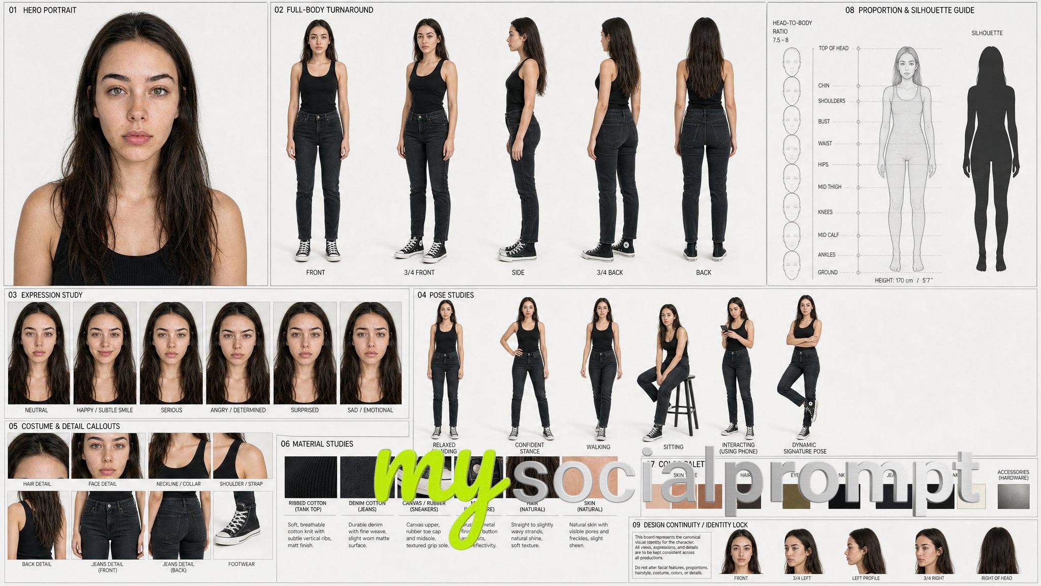 Professional Character Design Reference Sheet Studio